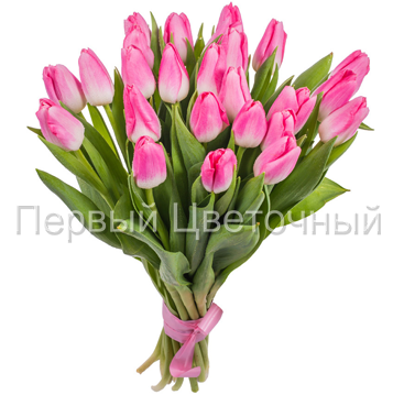 Букет из розовых тюльпанов "Нежное сердце" в Ставрополе